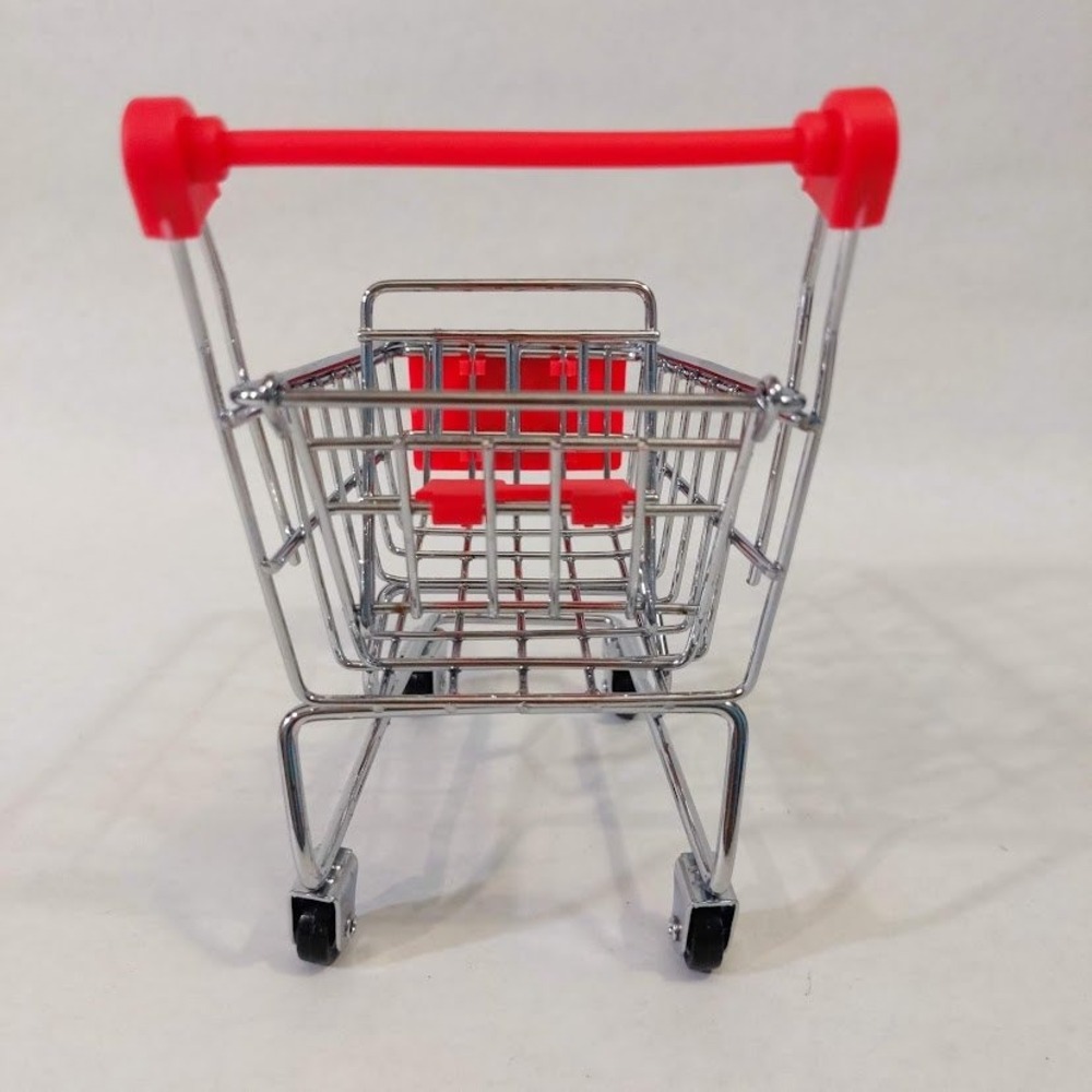 Replica Target Mini Shopping Cart Desk Top Toy Barbie Dolls Size Bulseye Logo - Picture 4 of 11
